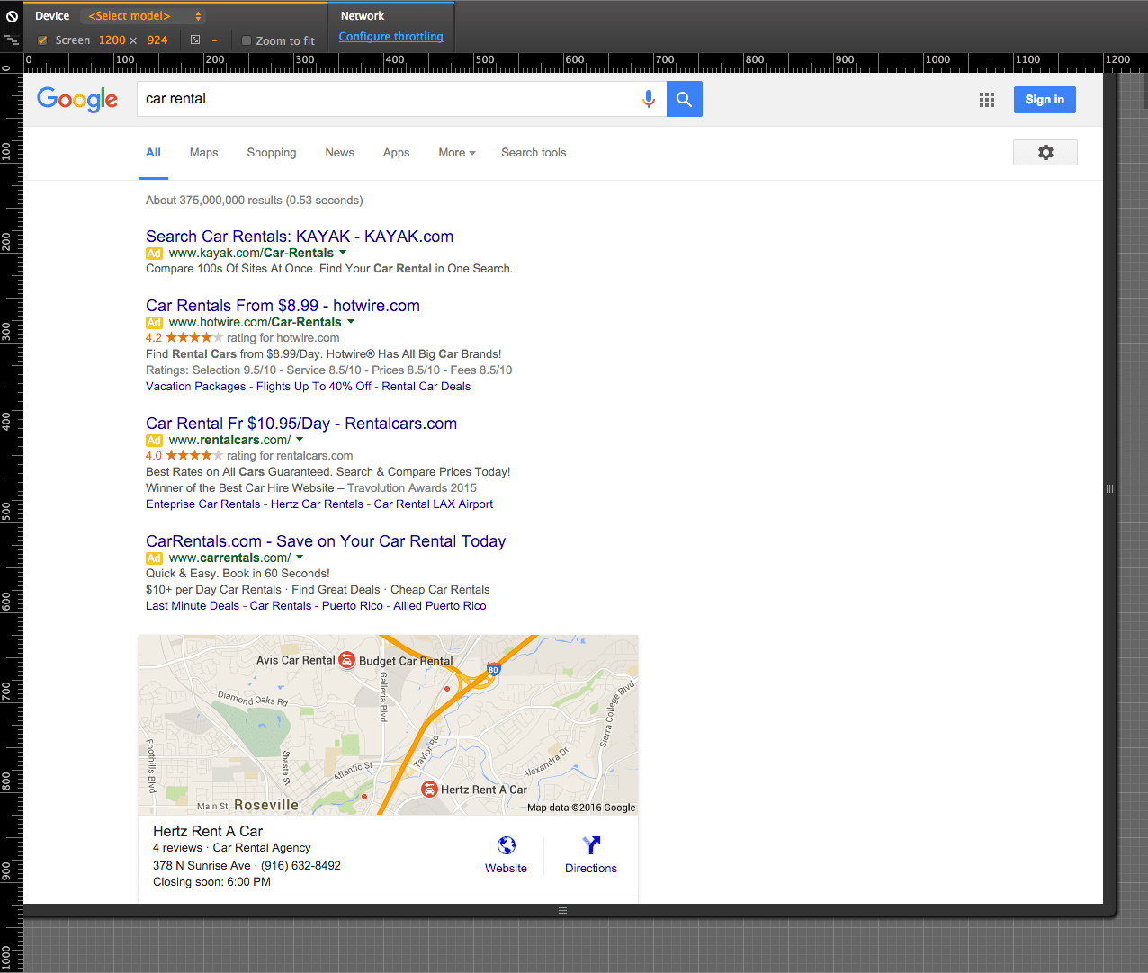 1024 screen resolution 4 pack with local PPC ads