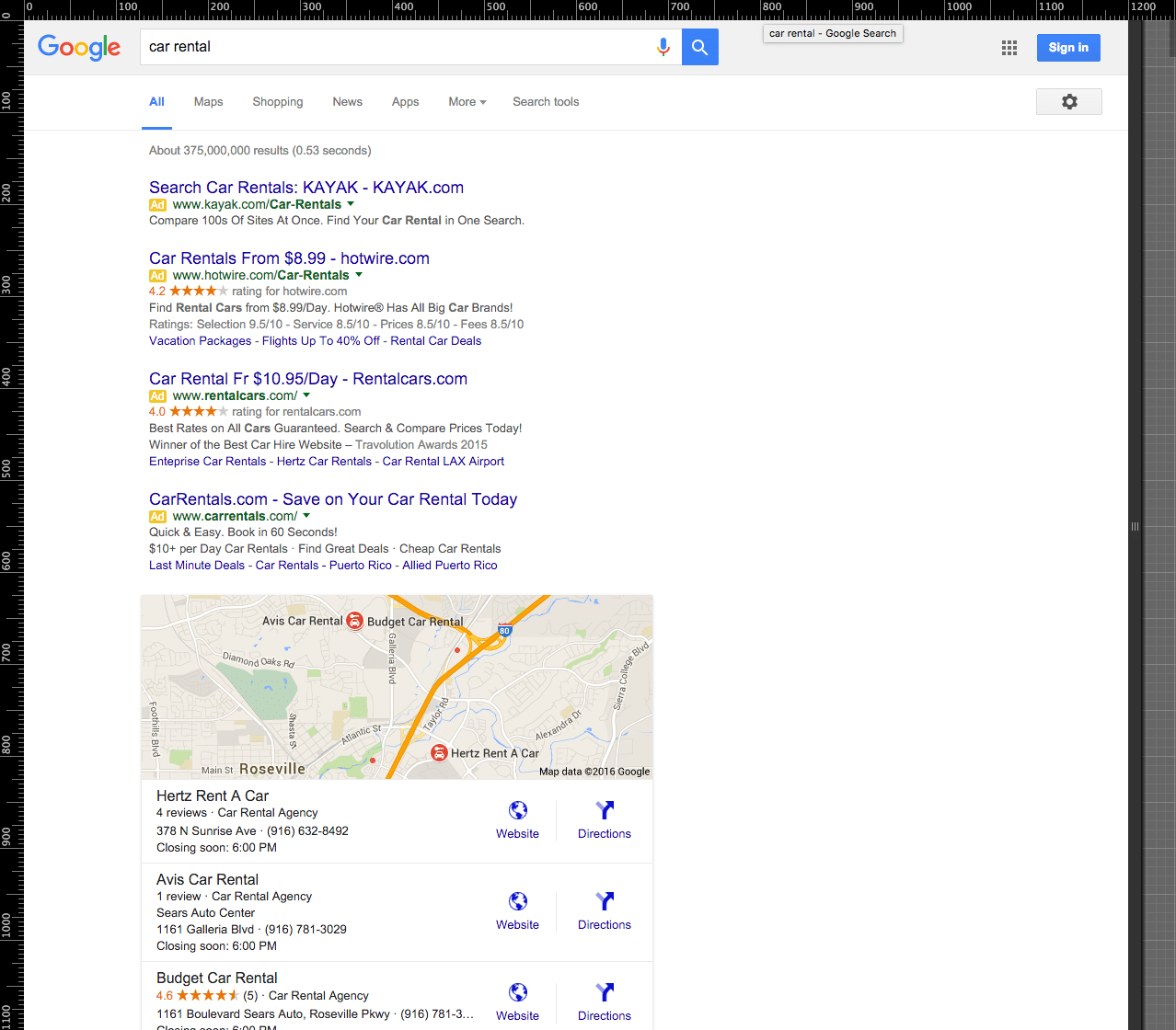 1200 screen resolution 4 pack with local PPC ads