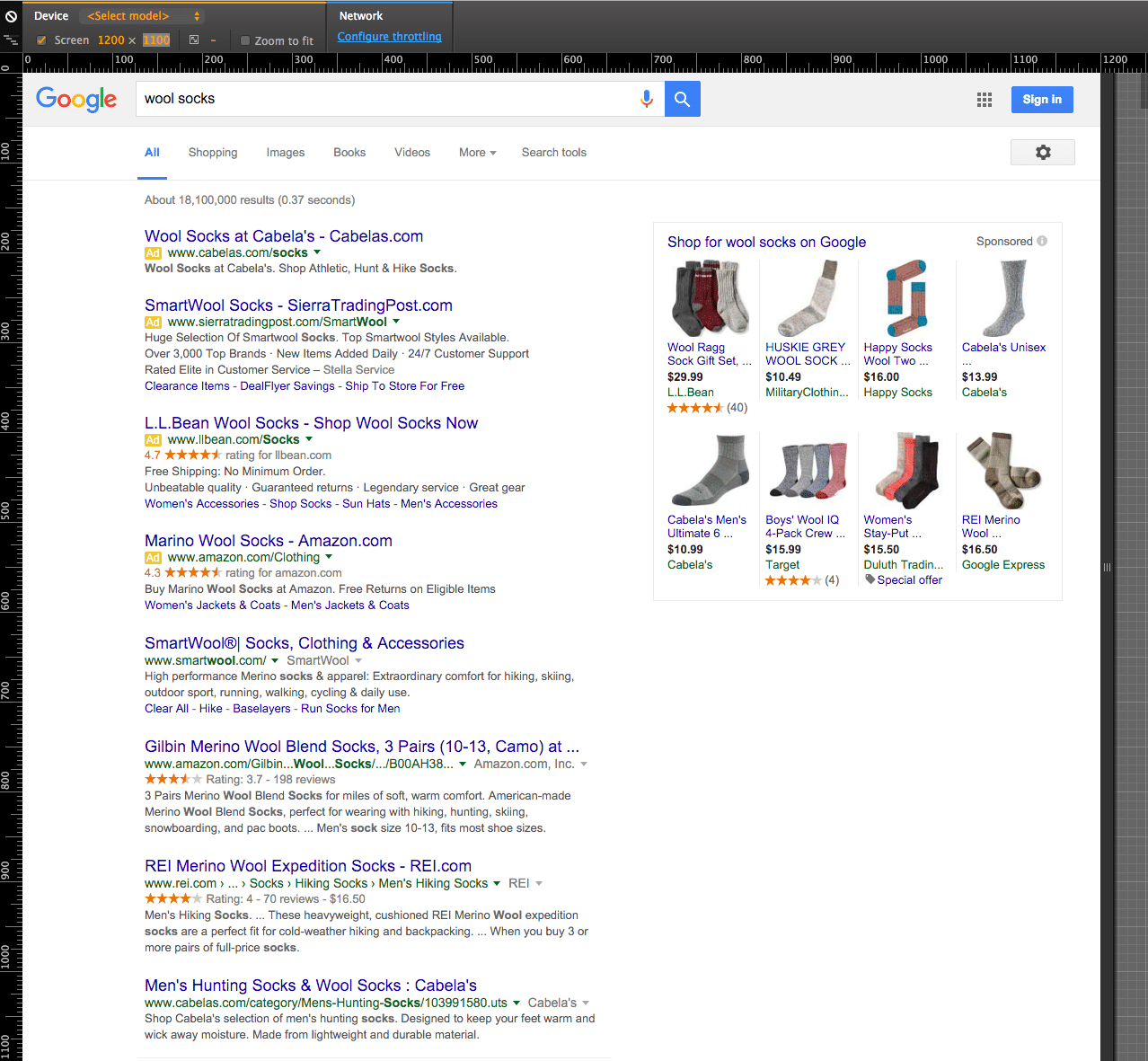 1200 screen resolution 4 pack PPC ads