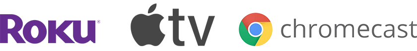 Roku, AppleTV, Chromecast logos