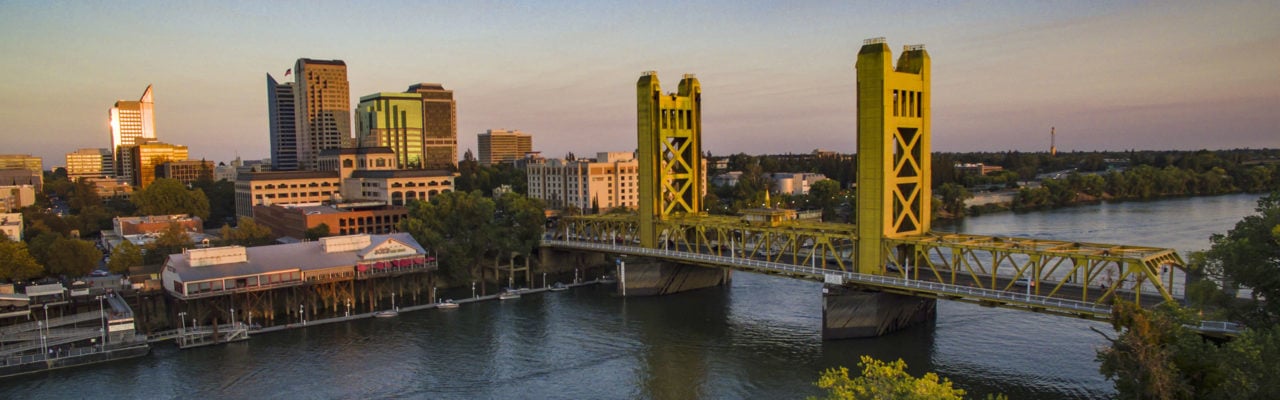 downtown sacramento and tower bridge