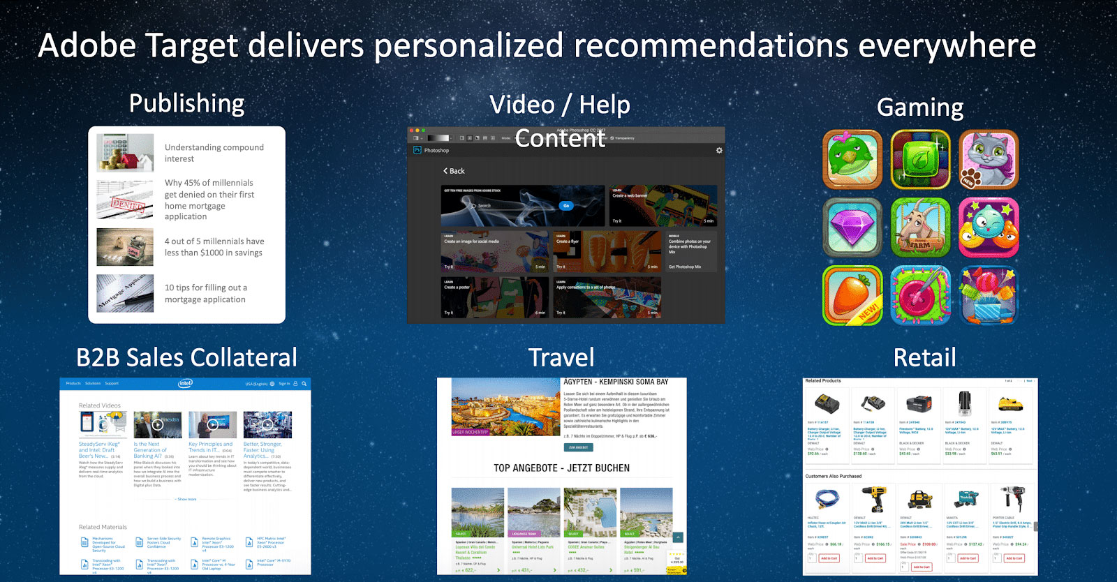 image of adobe target personalized recommendations at adobe summit