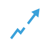 chart upward icon