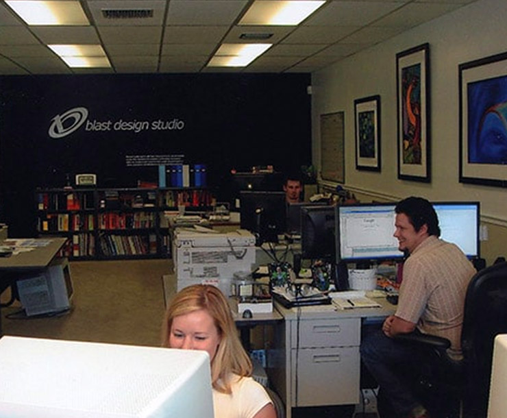 blast design studio office in 2004