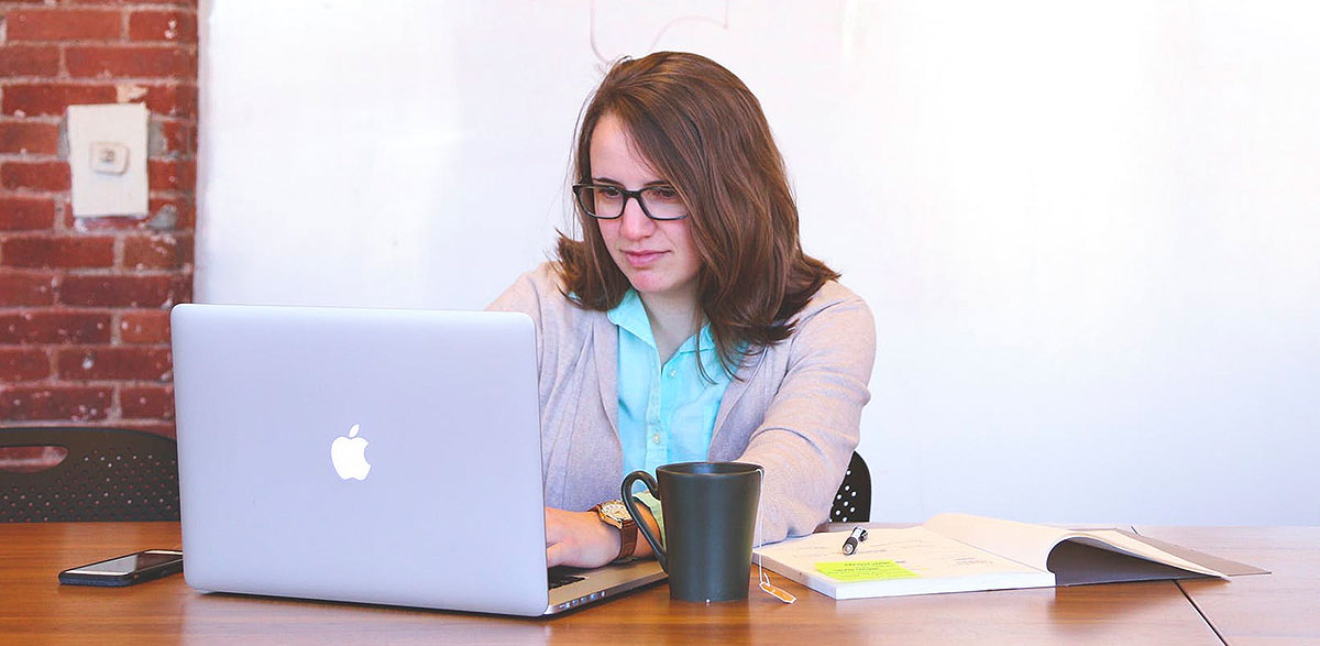photo of woman using internet assuming data privacy