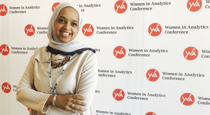 mai alowaish attending 2018 women in analytics conference