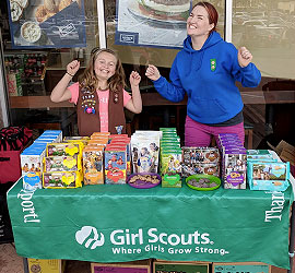 jennifer with girl scout troops
