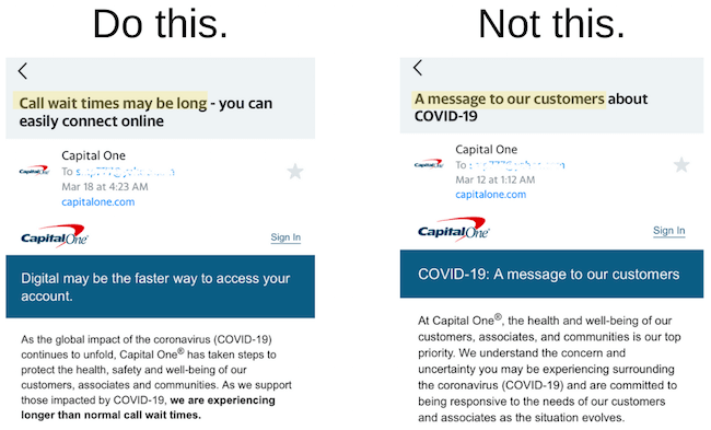 more effective email message during covid-19