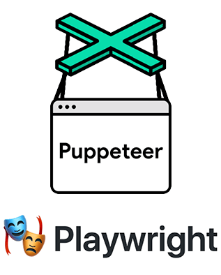 puppeteer and playwright logo