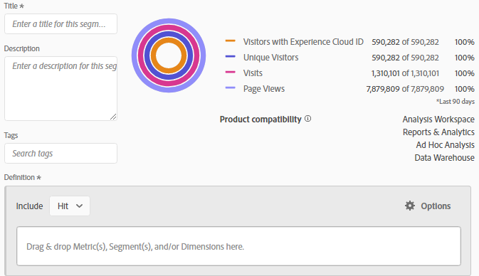 image of segment building in adobe analytics