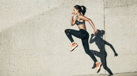 woman exercising outdoors