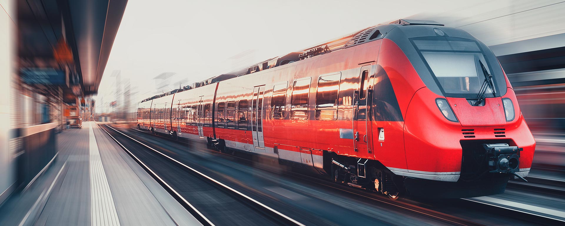 passenger train zooming by