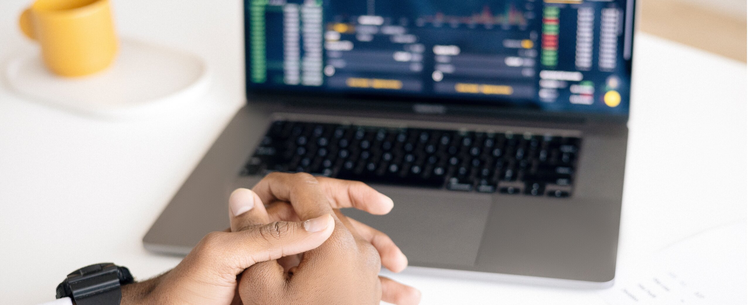 man working on computer with first and zerio-party data on screen