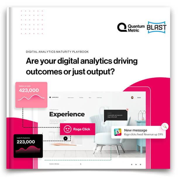 Quantum Metric and Blast Digital Analytics Maturity Playbook Cover