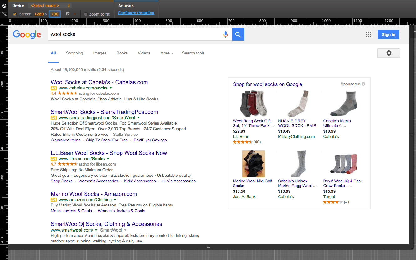 800 screen resolution 4 pack PPC ads
