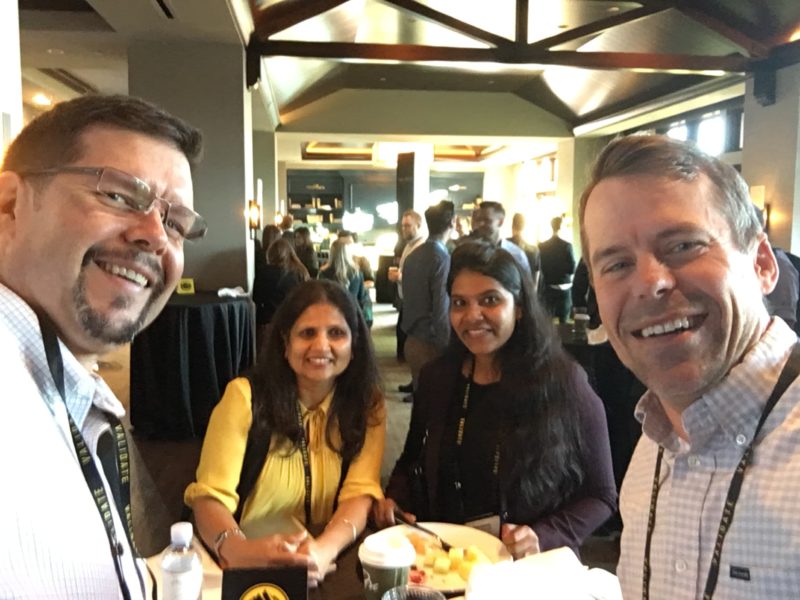 kayden kelly and jess johnson with attendees from validate 2017