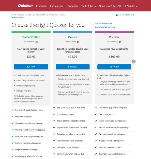 screenshot of control test page