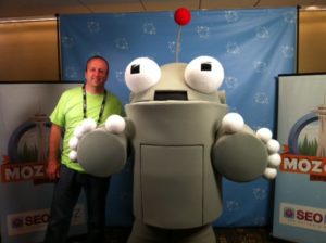 Ken with Roger the SEOmoz Mascot