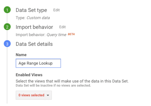 screenshot of giving data table and appropriate name