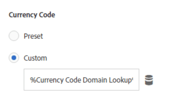 screenshot showing where to set the currency code in adobe analytics