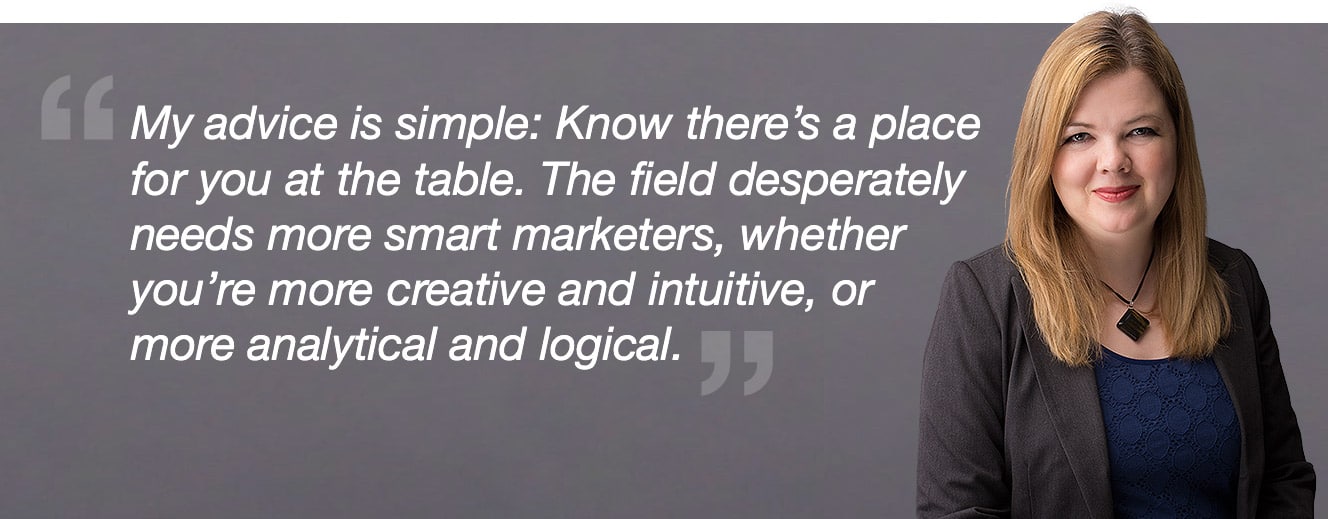 image of blast's amy hebdon quote regarding women in analytics