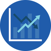 icon representing challenge 1 in an incomplete analytics strategy