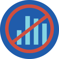 icon representing challenge 2 in an incomplete analytics strategy