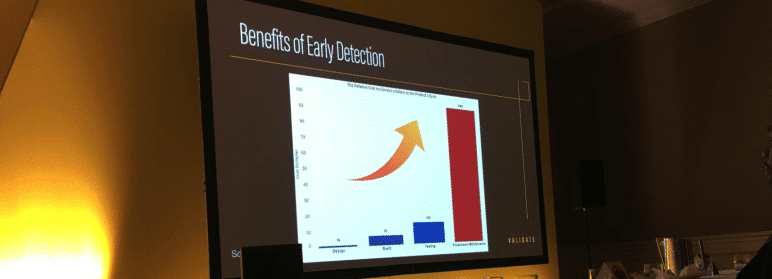 image of presentation from validate 2017 outlining benefits of early detection