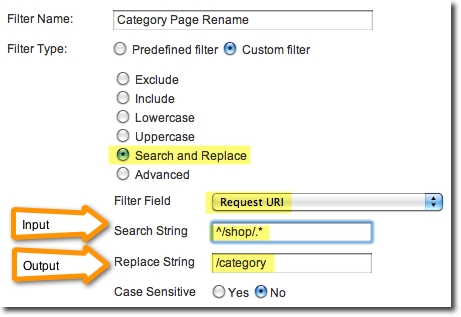 Category Page Rename Filter