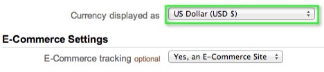 Change GA Currency