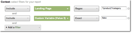 GA v5 Custom Report Filters