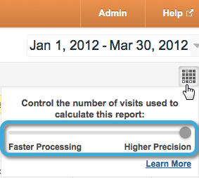 google-analytics-sampling-slider Google Analytics Sampling Slider - set on Higher Precision