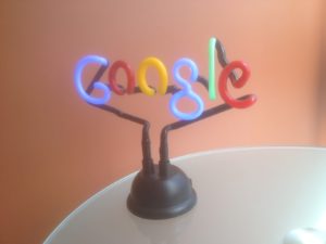 Our prized Google neon lamp