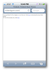 Trident Gum Mobile Experience Fails Big Time