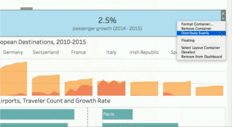 Tableau New Feature Screenshot: distribute evenly functionality zoomed