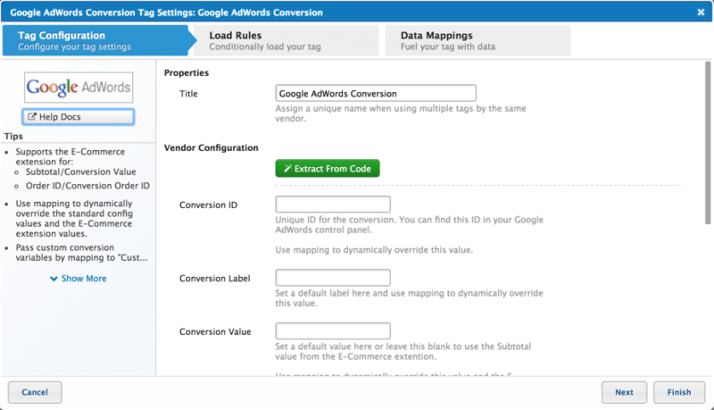 screenshot of tealium tag marketplace code extract