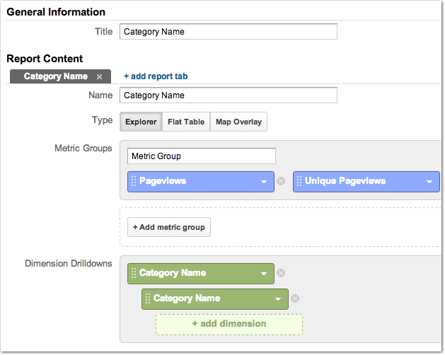 Universal Analytics Custom Dimension Report
