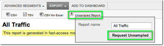 Unsampled GA Premium Option Unsampled GA Premium Option