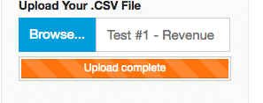 where to upload your file to use the revenue significance calculator